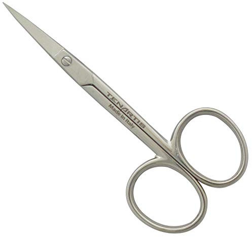 Tenartis 101 Forbicine per Cuticole con Lame Curve, Sottili e Custodia in PVC - Made in Italy