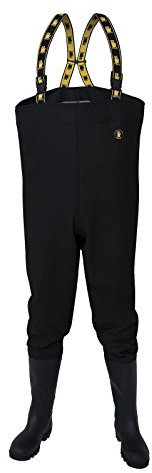 PROS/Lucky Ducky Wathose Standard SCHWARZ Anglerhose Fischerhose Teichhose Hochwasserhose (43 EU - (28 cm))