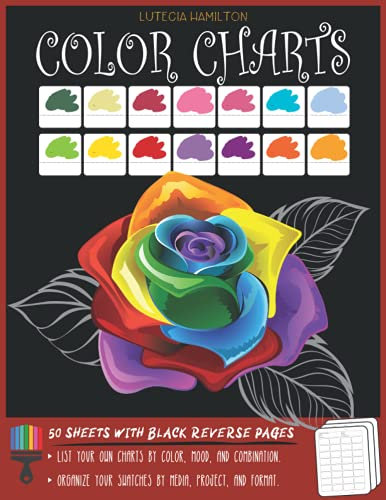 Blank Color Charts For Artists: Art Teacher Gifts to create a unique swatch collection for colored pencils and painting supplies