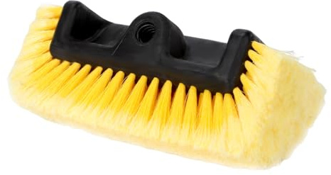 GIANT BEAR 10 Flow-Thru Penta-Level Car Wash Brush Head with Soft Yellow Bristles, Not Hurt Paint Scratch Free Cleaner Tool for Car Rv Truck SUV Deck Home Cleaning.