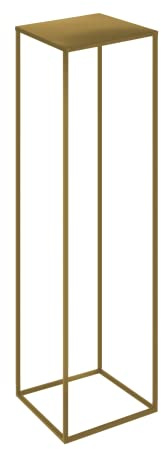 Blumenständer Ständer Aus Metall Modernes Loft Industriell Plant Stand für Blumentopf (24 x 24 x 130H cm, Golden)