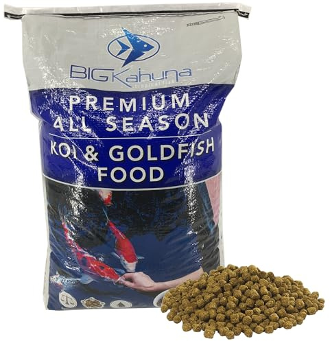 Big Kahuna Koi Fish Food for Ponds 45lbs - Koi Food for Pond Fish Food Pellets – 3/16-1/4 Floating Pond Pellet