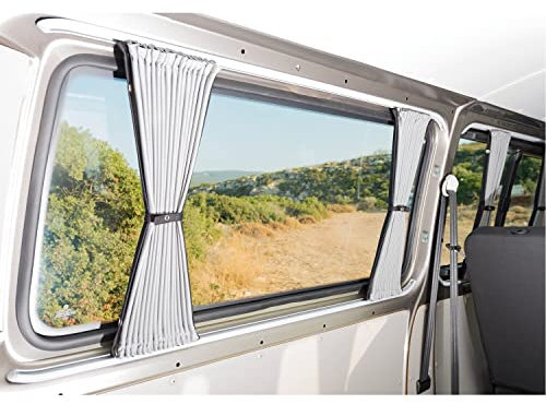 Cortinas opacas – Célula 3P (2 ventanas laterales traseras + portón trasera) Volkswagen T5/T6 (2003-)