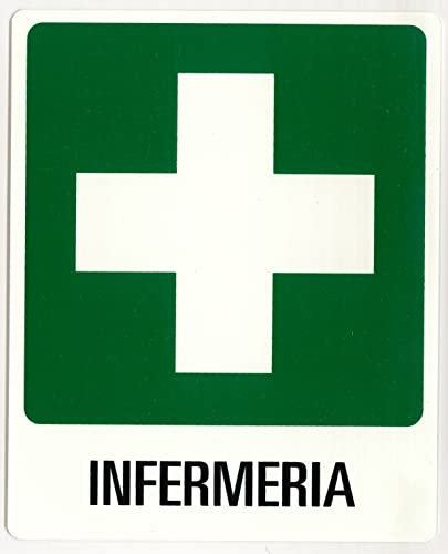 TIESSE - Cartello INFERMERIA in Forex (PVC espanso) non adesivo - Dimensione: 150x185 mm - MADE IN ITALY