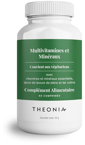 Multivitamine avec 13 ingrédients essentiels de Theonia | Renforce système immunitaire, prévient les carences en vitamines et booste les niveaux d'énergie