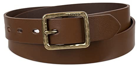 Levi's Women's Leather Square Buckle Belt for Jeans, Dresses & Casual Wear