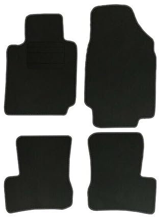 Velourmattenset für Nissan Micra III K12 Bj. 2003 – 2010 Basic Veloursfussmatten Automatten Mit Absatzschoner Passform Neu