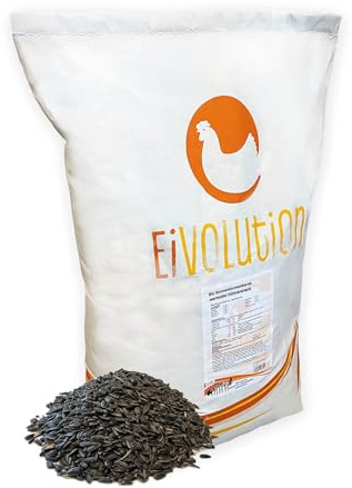 eivolution Bio-Sonnenblumenkerne 7 kg – Hühner- & Wildvogelfutter – Natürlich, Energiereich, Gentechnikfrei, Winterfutter