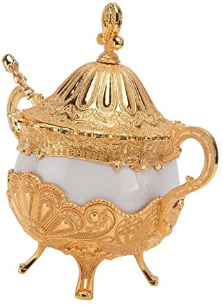 BESTonZON Zucker Flasche Dekorative Glasdose Mit Pfauenmuster Für Teeblätter Gewürze Chilipulver Curry Salz Küche Esszimmer Vorratsdose Lebensmittel Bonbonflasche