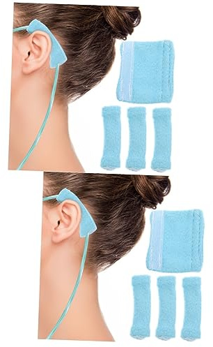 Healifty 8 Pcs Mask Glasses Ear Pads Ear Cushions Cannula Ear Protection Soft Oxygen Ear Pads Cheek Nasal Cannula Wraps Tube Adjustable Glasses Cannula Ear Pads Earache Non-Slip Polyester