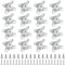 Pilikoll 16 Piezas Puntales de Esquina Desmontables con Tornillos Conector de Soporte en Forma de Mariposa Conector de abrazadera de Mariposa para Estanterías, Madera, Muebles, Armarios