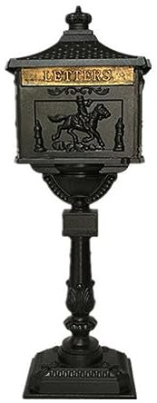 Post Box, Wall Mounted Letterbox, Letter Boxletterbox Mailbox With Lock Cast Security Stand Aluminum Mail Box Postal Box For Apartment Villa Home Garden Letter Newspaper Mailbox mailbox (Color : E)