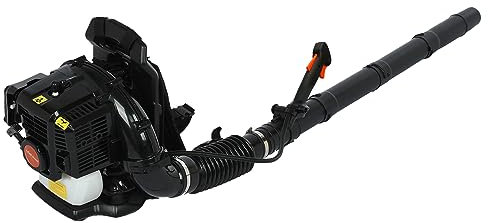 Backpack Leaf Blower, 52CC Gas Powered Backpack Leaf Blower, 550CFM 2-Stroke 1.7HP Snow Leaf Blower for Lawn Care Yard Dust Debris (Black)