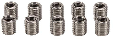 Leopacat Einschraubmutter, Gewindeeinsatz, Hardware Befestigungselement, Reduziermutter, Schlitzschraube, Edelstahl Reparaturwerkzeug, Reduzierstücke Adapter, M10 x 1,5 mm Innengewinde, M14 x 2 mm