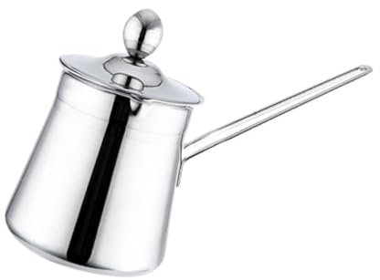 Baoblaze Turkish Coffee Pot with Spout with Lid and Handle,Easy to Clean,Multipurpose Milk Warmer Pot Butter Warming Pan for Home Cafe, 720ml