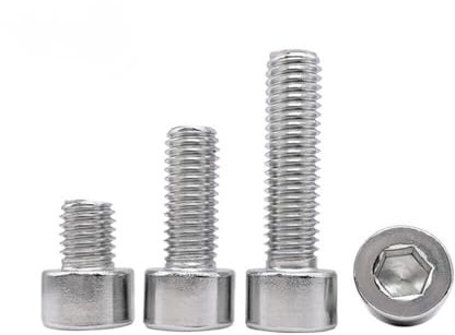 NUZBCPETR Innensechskantschrauben aus Edelstahl mit Innensechskant(M1.6 x 3mm 100pcs)
