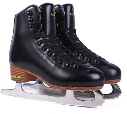 Blissbuilt Klassische Eislauf Schlittschuhe für Männer und Frauen,bequem warm gefüttert - Schlittschuhe mit Edelstahlkufe I ideal für Einsteigerinnen -Eiskunstlauf | Freizeit | weiß/schwarz
