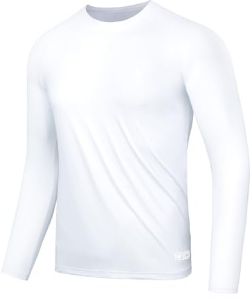 AMZSPORT Herren UV Shirt Rashguard UPF 50 Langarmshirt & Kurzarmshirt Sonnenschutz Atmungsaktiv Schnelltrocknend Schutz Shirt für Angeln, Surfen, Wandern, Radfahren