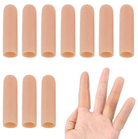JEYORZY 16pcs Protector de Dedos, Protector dedos mano, Manga de Dedos, Protector de Dedos Gel, Protector para dedos, Funda Finger Protector, Ideal para gatillo de dedo Agrietamiento de dedos Artritis