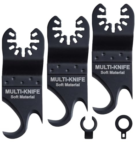 SPEEDWOX 3 hojas de sierra oscilantes multiherramienta, gancho oscilante, hoja de cuchillo oscilante, hojas de sierra multiherramienta, hojas de gancho oscilantes para cortar techos, tejas de asfalto