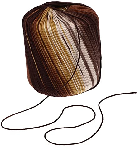 DOITOOL Braunes Baumwollgarn 13, 1 Rolle Strickgarn zum Handstricken
