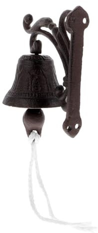 PartyKindom Vintage Türglocke Eisen Rustikale Wandglocke für Garten Dekorative Hofglocke Langlebig und Charmant für Eingänge Cafés für Dekofans