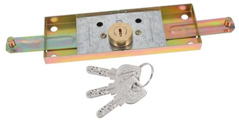 Ensemble de Serrure de Porte de Garage Serrure de loquet de Porte de Grange coulissante Robuste avec clé pour Une sécurité renforcée Paramètres commerciaux et résidentie