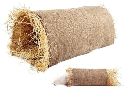 Hasenhaus, atmungsaktives Hasengrasnest – gewebter natürlicher Spielzeug-Tunnel, gemütliches Nest zum Schlafen, Verstecken, Spieltier, drinnen und draußen