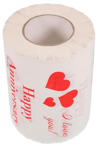 Warmhm 1 Rolle Valentinstag Toilettenpapierrolle Lagig Dekoratives Klopapier für Badezimmer für Partys und Kreative Dekorationen