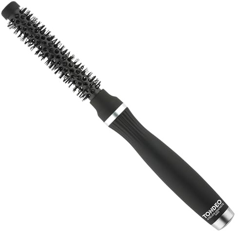 TONDEO Rundbürste ATELIER Graphite 4XS | High-Tech Föhnbürste Ø 13/24 mm | Graphit beschichteter Bürstenkörper und wabenförmige Luftlöcher für optimale Wärmeverteilung | Entwickelt im Salonalltag