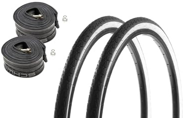2 Stück 28 Zoll Fahrrad Reifen Set Schlauch AV 28x1.6 City 40-622