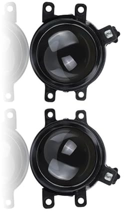 ZSHYTWE Luci Terzo Stop Proiettore fendinebbia con lente 3 pollici utilizza lampadina LED allo xeno H11 D2S fendinebbia bi-xeno 12V per Peugeot 107 108(2pcs Fog Light Lens)