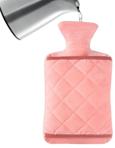 Bolsa de Agua Caliente Invernal Impermeable Y Cálido | De Peluche De Invierno Para Botella De Agua Caliente Para Hogar Movilidad Colegio Jóvenes Mujeres Mayores