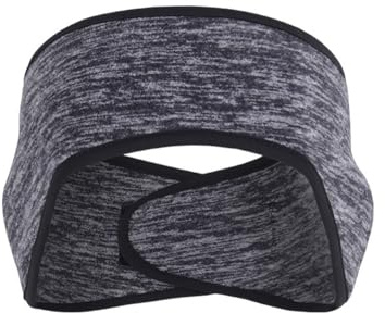 axy Stirnband Ohrenschutz für Damen und Herren mit Klettverschluss - Winter/Frühling/Herbst Sport Haarband Elastisch Ohrenwärmer Kopfband für Jogging Laufen Wandern Fahrrad OHR2 (Grau-meliert)