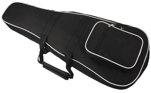 TOYANDONA Mandolinentasche aus Schwarzem Oxford Gepolstert mit Reißverschluss Große Kapazität Praktische Zubehörtasche Tragbar als Schulter Handtasche Modisches Unisex design