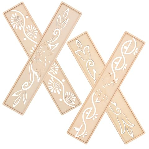 Cabilock Pochoir de Peinture en Aérosol Motif Fleurs Sauvages, Modèle de Bordure Vigne en Volutes, Template Réutilisable pour Décoration Murale, Panneaux de Porche et Meubles, Loisirs