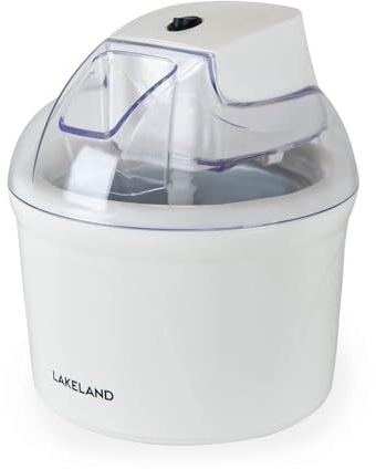 Lakeland 1.5L Digital Ice Cream & Frozen Yoghurt Maker – Compact Dessert Machine (White)