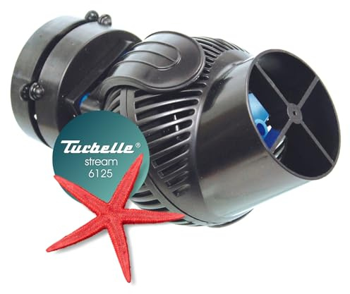 TUNZE Strömungspumpe Turbelle Stream 6125 I Pumpe mit 12.000l/h Stömungsleistung I Propellerpumpe mit Magnet Holder & Silence Klemme bis 15mm Glasstärke I Wasserpumpe für Aquarien