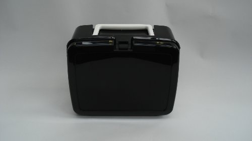Lunchbox Black Plastic with White Handle