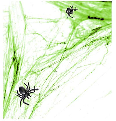 Halloween Spinnennetz grün 60 g Spinnen Netz