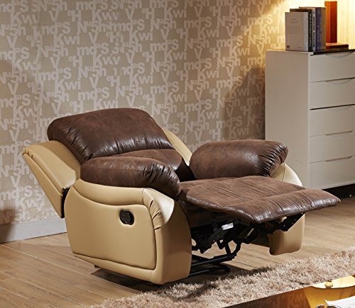 Mapo Möbel Microfaser Relax-Sofa Mikrofaser Relaxsessel Fernsehsessel 5129-1-PU-639