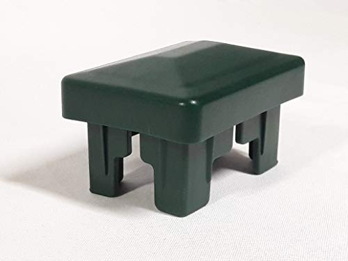 OuM 20 Stück Innenpfostenkappe Innenzaunpfahlkappe rechteckig 40x60mm Grün