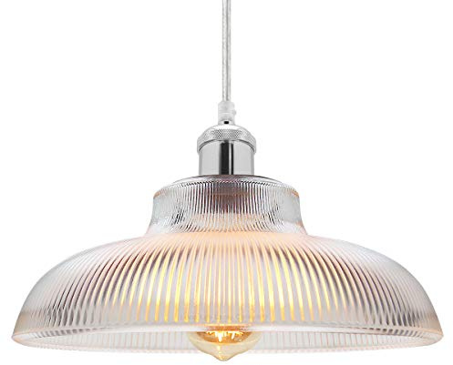 Long Life Lamp Company Antique Silver Vintage Pendant Light Classic Retro Glass Ceiling Light Shade Bowl M0180