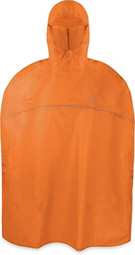 normani OUTDOOR SPORTS Kinder Regenponcho für Jungen und Mädchen mit Kapuze und 3M™ Scotchlite™ Reflektoren Farbe Orange