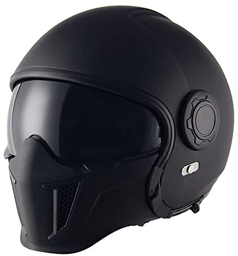 STRTG Helmets Jet-Helm · Motorrad-Helm Roller-Helm Scooter-Helm Bobber Mofa-Helm Chopper Retro Cruiser Vintage Pilot Biker Helmet · ECE Visier E,XL:60-61
