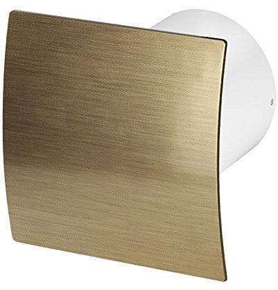 Prostko LTD Bathroom Extractor Fan - 100mm, 125mm - Pull Cord, Timer, Humidity Sensor - Silent - Turbo (125MM / 5 Turbo KWT with Humidity Sensor, Gold - PEZ)