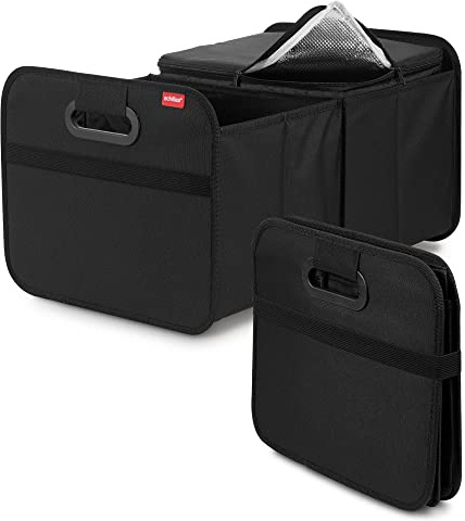 achilles Auto Faltbox mit Kühleinsatz, Faltbare Kühlbox, Kofferraum-Organizer, Kofferraumtasche Kühlfunktion, Kühl-Klappbox, Einkaufskorb, Falt-Korb, 50 cm x 32 cm x 27 cm (Schwarz)