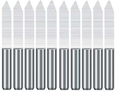 Drill Bit 10pcs Flat Bottom Router Bit PCB Engraving Bit V Shape 3D Milling Cutter Tungsten Carbide Endmills,60x0.3mm