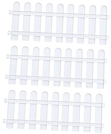 5 Pz La Recinzione Staccionata in Legno Per La Casa Recinzione Del Prato Bordo Del Patio Staccionata Per Piante Bordure Aiuole Guardia Bianca Albero Di Natale Plastica Incastro