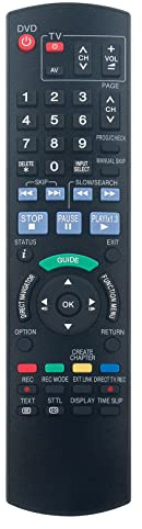 VINABTY N2QAYB000126 Replacement Remote Control Compatible with Panasonic DVD Recorder remote DMREX27EB DMREZ27/EB DMREZ28/EBK DMR-EZ27 DMR-EZ28 Dmrex77 Dmrex78